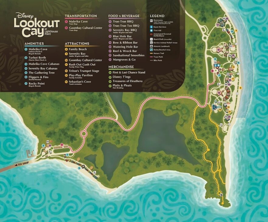 Disney Lookout Cay Map