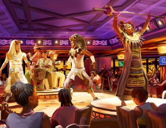Menus for Pride Lands: Feast of The Lion King on the Disney Destiny