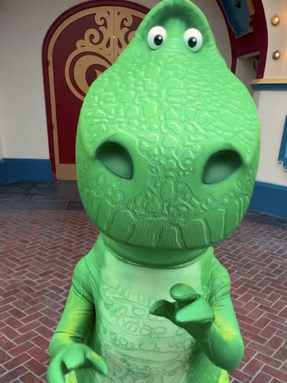 Rex from Toy Story Meet and Greet in Pixar Pier