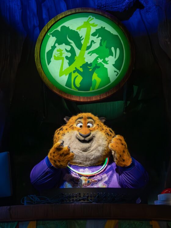 First Look at Clawhauser AudioAnamatronic for Zootopia: Better Zoogether