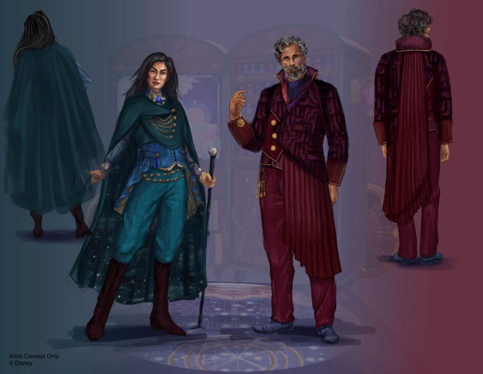 Disney Destiny heroes and villains entertainment with Zayah and Gamble storytellers