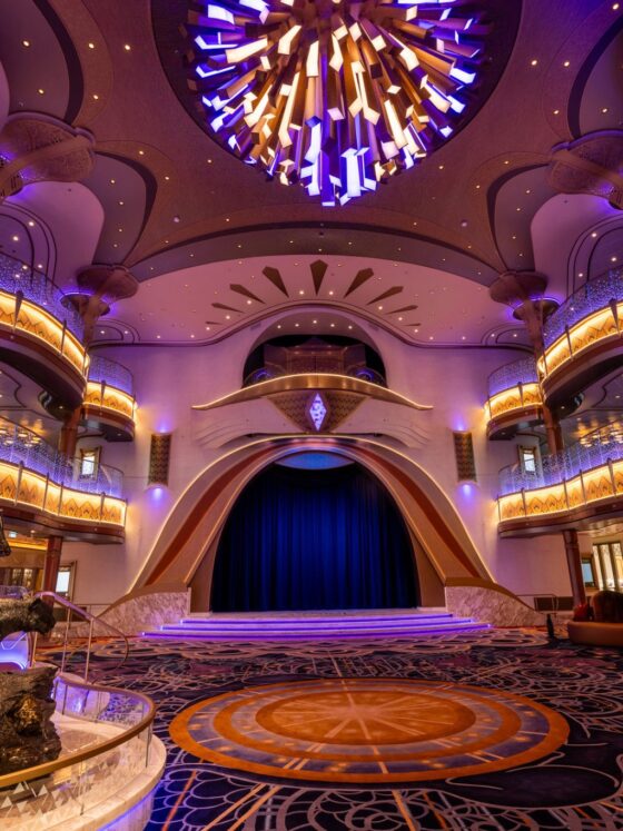 Inside the Grand Hall on the Disney Destiny