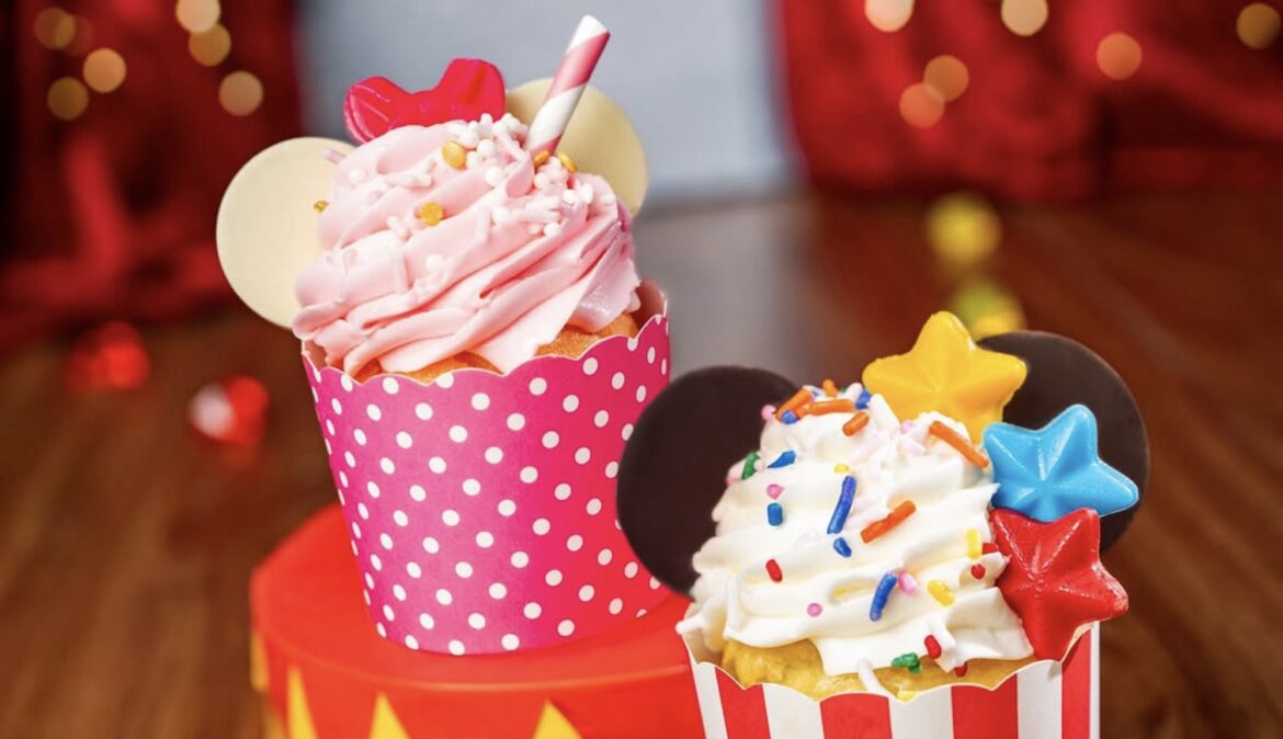 Minnie Pink Lemonade Cupcake & Mickey Vanilla Celebration Cupcake