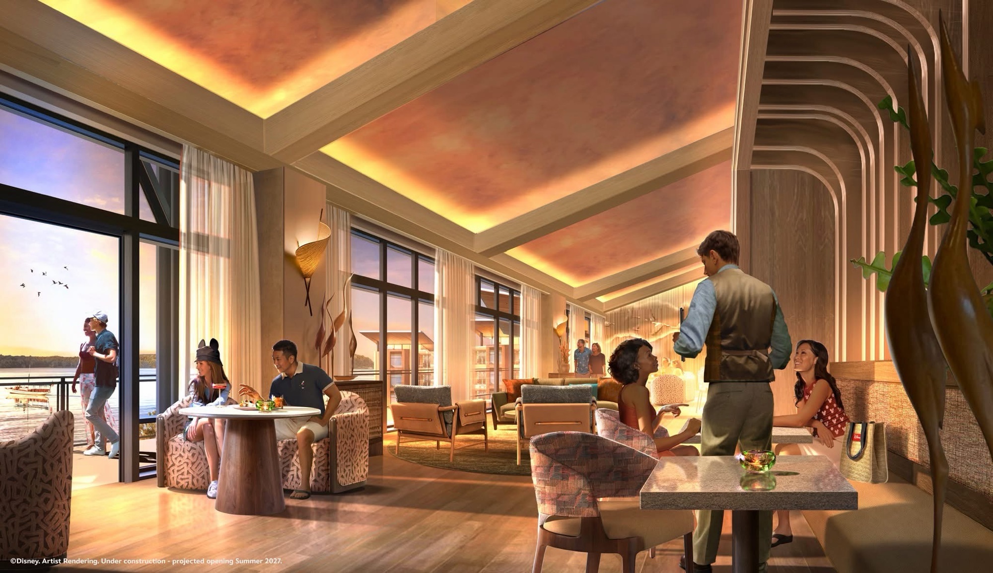 Disney's Lakeshore Lodge The Artist's Nest concierge lounge at Lakeshore Lodge 