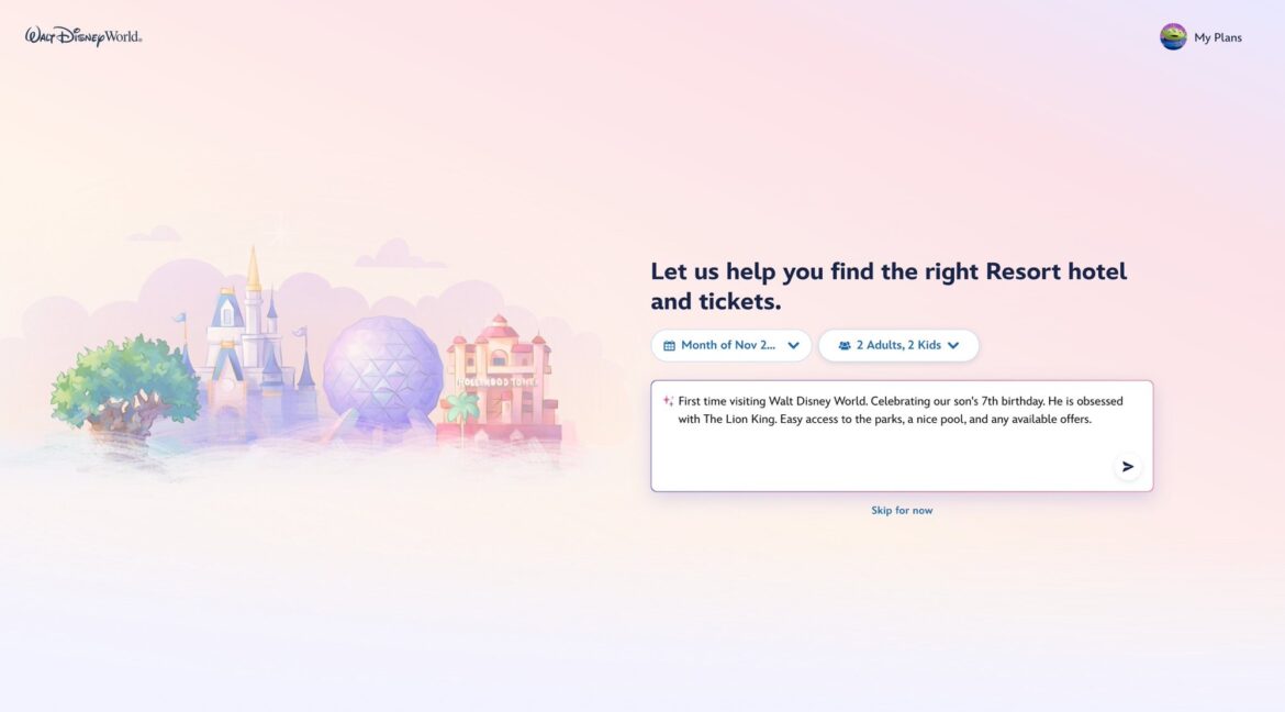 Disney AI Vacation Planning Tool